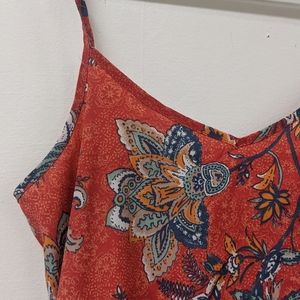 Floral Silky Tank (m) Hollister